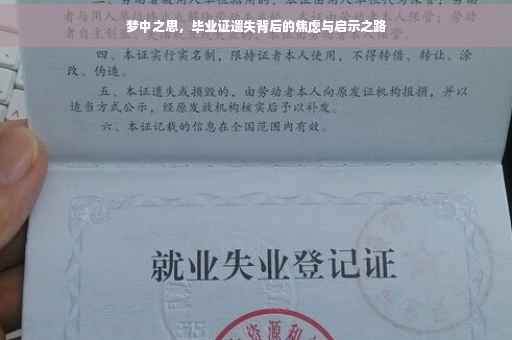 梦中之思，毕业证遗失背后的焦虑与启示之路