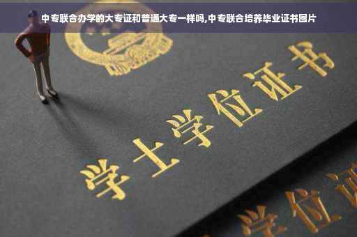 中专联合办学的大专证和普通大专一样吗,中专联合培养毕业证书图片