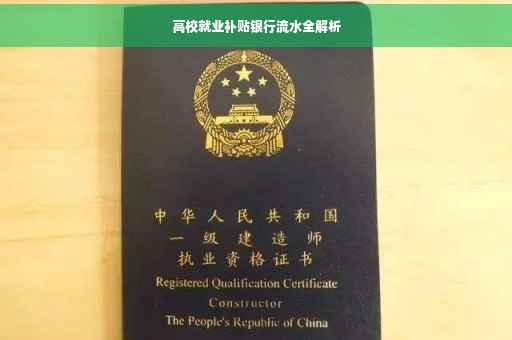 高校就业补贴银行流水全解析