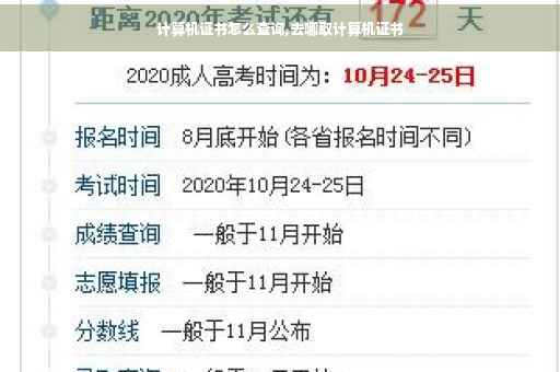计算机证书怎么查询,去哪取计算机证书