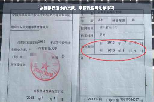 需要银行流水的贷款，申请流程与注意事项
