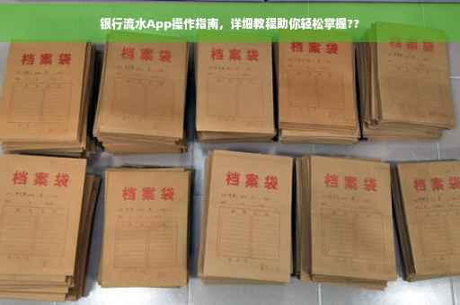 银行流水App操作指南，详细教程助你轻松掌握??