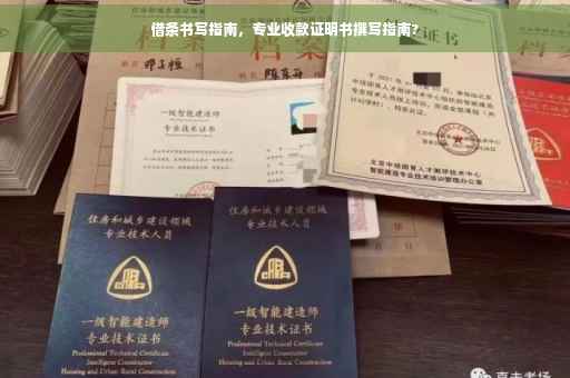 借条书写指南，专业收款证明书撰写指南?