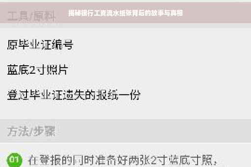 揭秘银行工资流水纸张背后的故事与真相