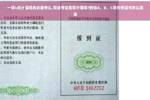 一级b类计算机有必要考么,司法考试是否分等级?例如A，B，C级合格证书怎么回事