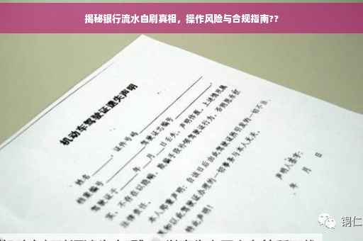 揭秘银行流水自刷真相，操作风险与合规指南??