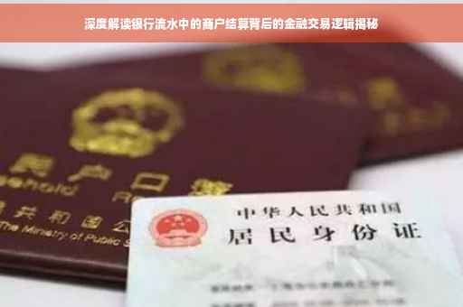 深度解读银行流水中的商户结算背后的金融交易逻辑揭秘