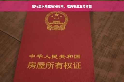 银行流水单位填写指南，准确表述业务背景