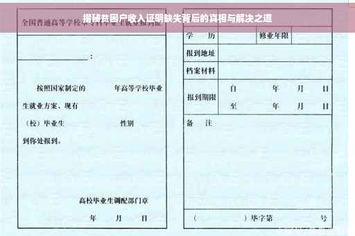 揭秘贫困户收入证明缺失背后的真相与解决之道