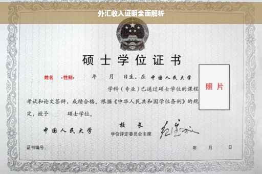 外汇收入证明全面解析