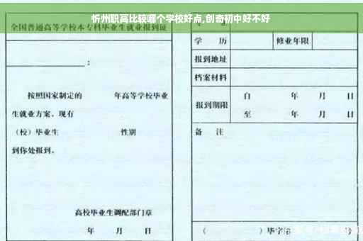 忻州职高比较哪个学校好点,创奇初中好不好