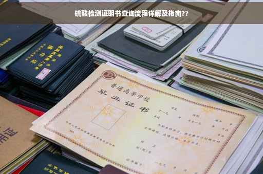 硫酸检测证明书查询流程详解及指南??
