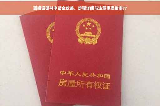 离婚证明书申请全攻略，步骤详解与注意事项指南??