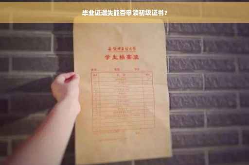 毕业证遗失能否申领初级证书？