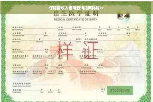 保障房收入证明查询指南详解??