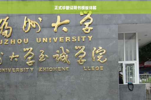 正式诊断证明书模板详解