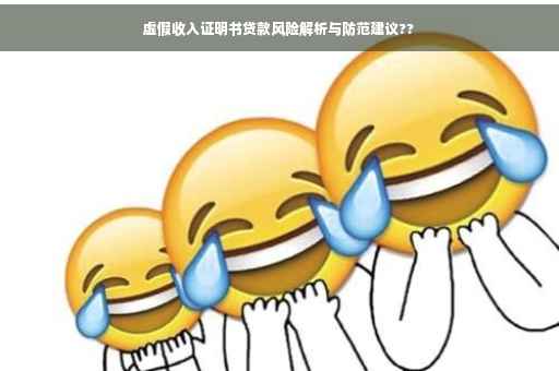 虚假收入证明书贷款风险解析与防范建议??