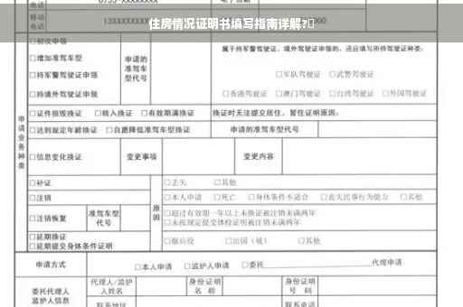 住房情况证明书填写指南详解?✨