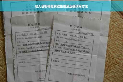 收入证明模板获取指南及正确填写方法