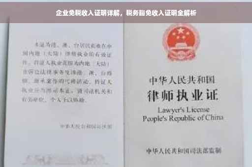 企业免税收入证明详解，税务豁免收入证明全解析