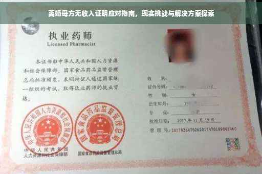 离婚母方无收入证明应对指南，现实挑战与解决方案探索
