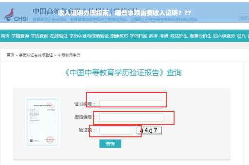 收入证明办理指南，哪些事项需要收入证明？??