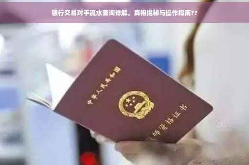 银行交易对手流水查询详解，真相揭秘与操作指南??
