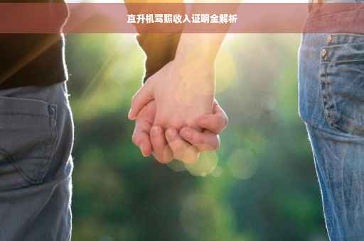 直升机驾照收入证明全解析