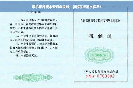 手机银行流水查询全攻略，轻松掌握流水信息！