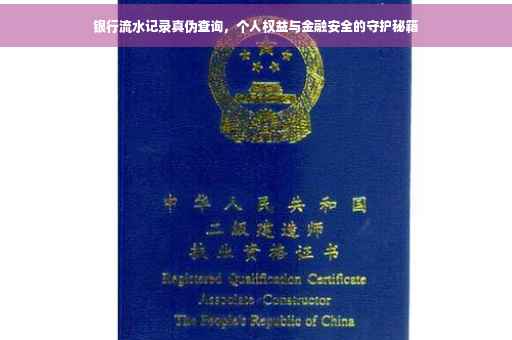 银行流水记录真伪查询，个人权益与金融安全的守护秘籍