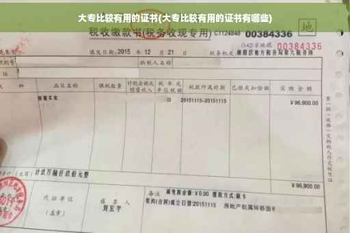 大专比较有用的证书(大专比较有用的证书有哪些)