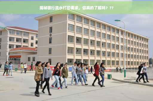 揭秘银行流水打印要求，你真的了解吗？??