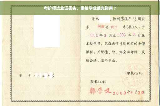 考护师毕业证丢失，重拾学业荣光指南 ?