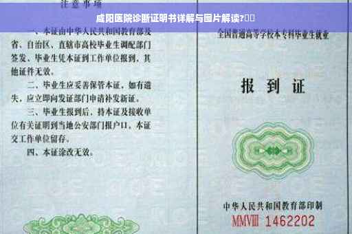 咸阳医院诊断证明书详解与图片解读?⚡️