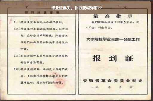 毕业证丢失，补办流程详解??