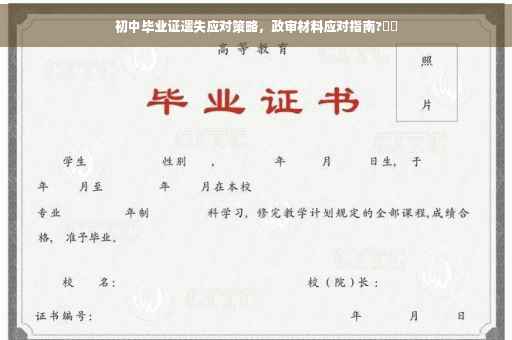 初中毕业证遗失应对策略，政审材料应对指南?⚡️
