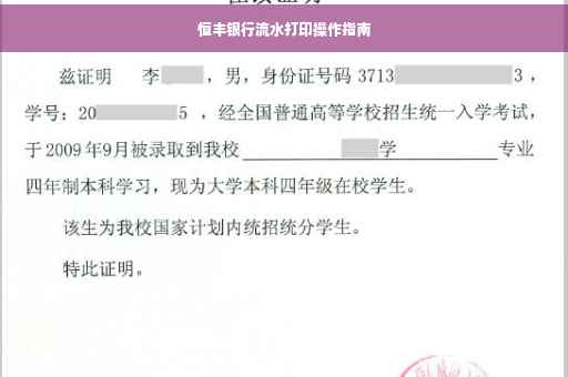 恒丰银行流水打印操作指南