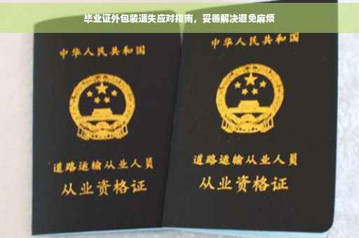 毕业证外包装遗失应对指南，妥善解决避免麻烦