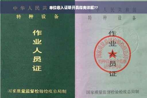 单位收入证明开具指南详解??