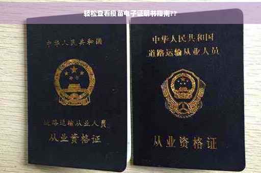 轻松查看疫苗电子证明书指南??