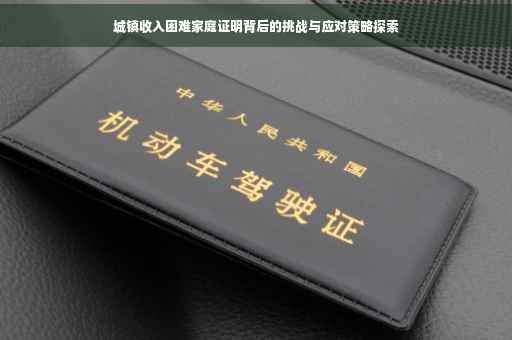 城镇收入困难家庭证明背后的挑战与应对策略探索
