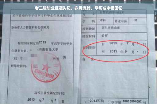老二建毕业证遗失记，岁月流转，学历成永恒回忆