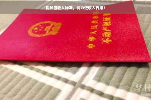 揭秘低收入标准，何为低收入界限？