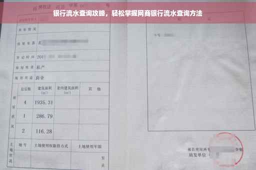 银行流水查询攻略，轻松掌握网商银行流水查询方法