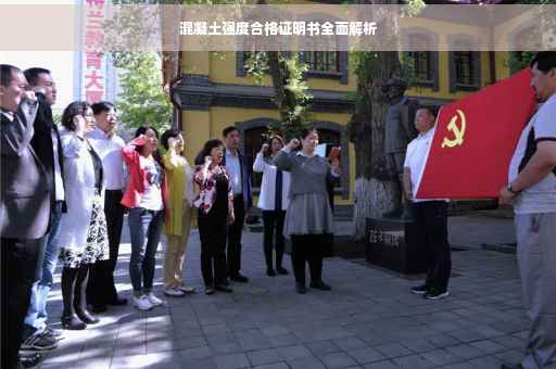 混凝土强度合格证明书全面解析