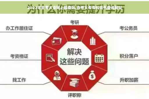 2002年自考大专网上能查吗,自考大专专科证书查询网址