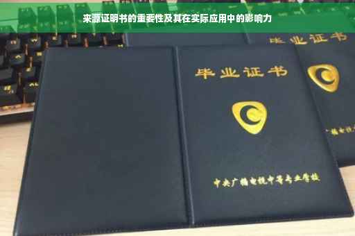 来源证明书的重要性及其在实际应用中的影响力