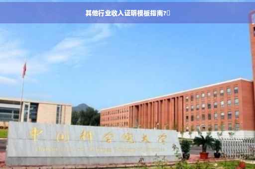 其他行业收入证明模板指南?✨