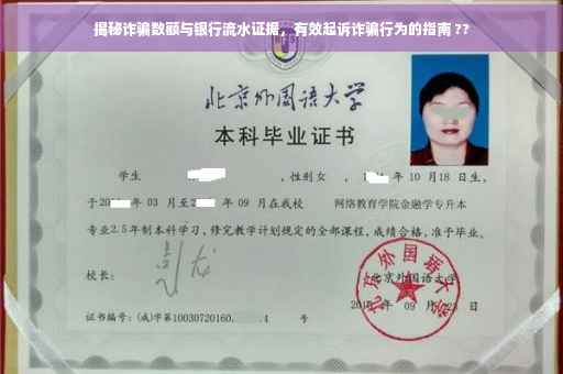 揭秘诈骗数额与银行流水证据，有效起诉诈骗行为的指南 ??