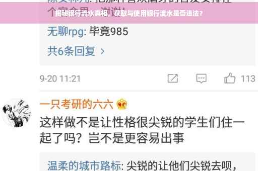 揭秘银行流水真相，获取与使用银行流水是否违法？